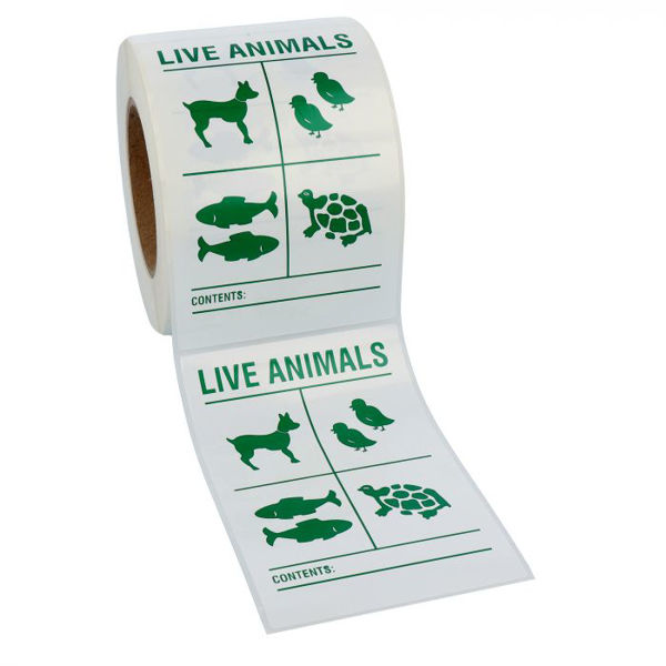 Picture of Live Animals Handling Sticker Roll